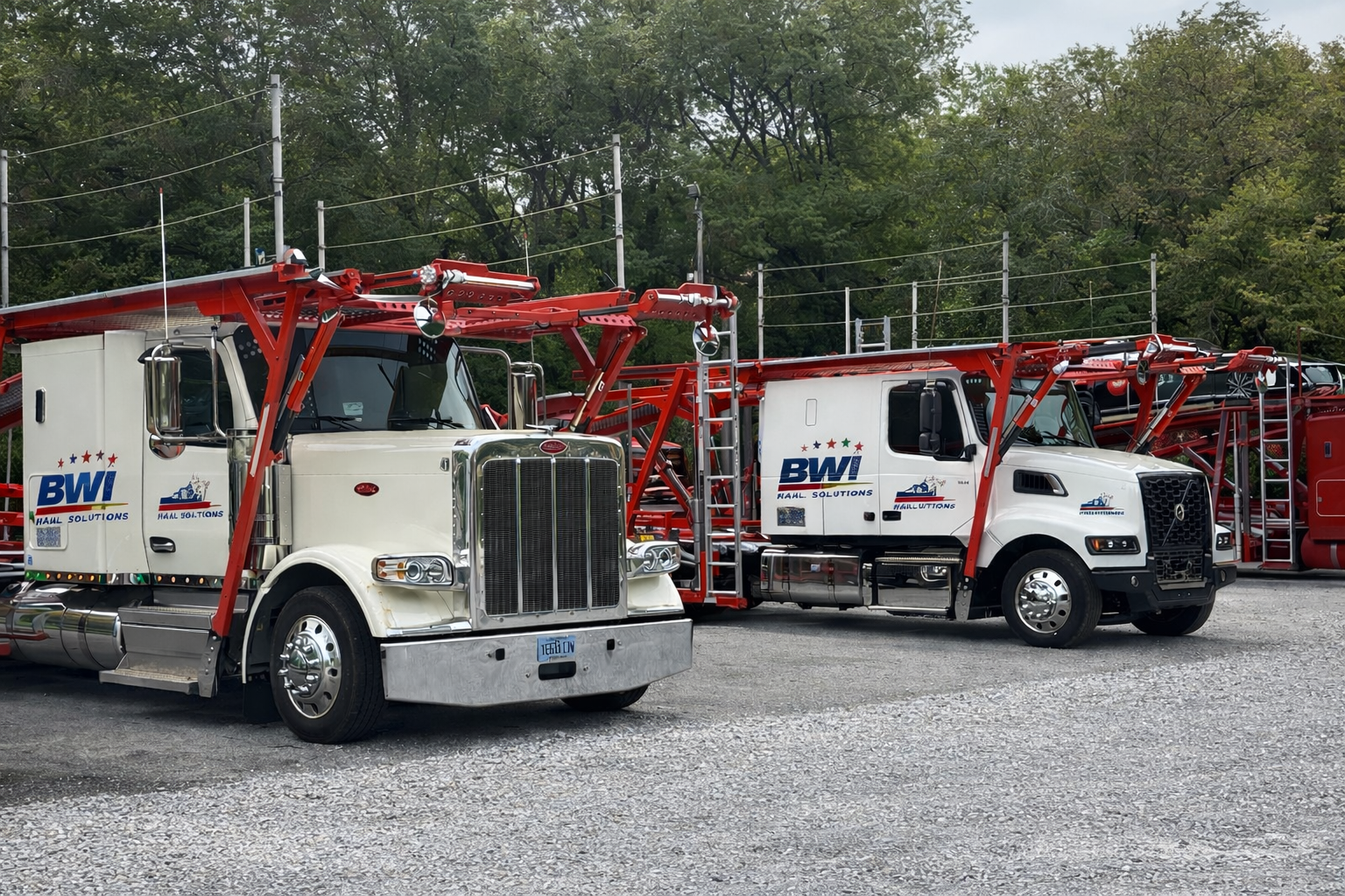 BWI Haul Solutions fleet trucks in yard